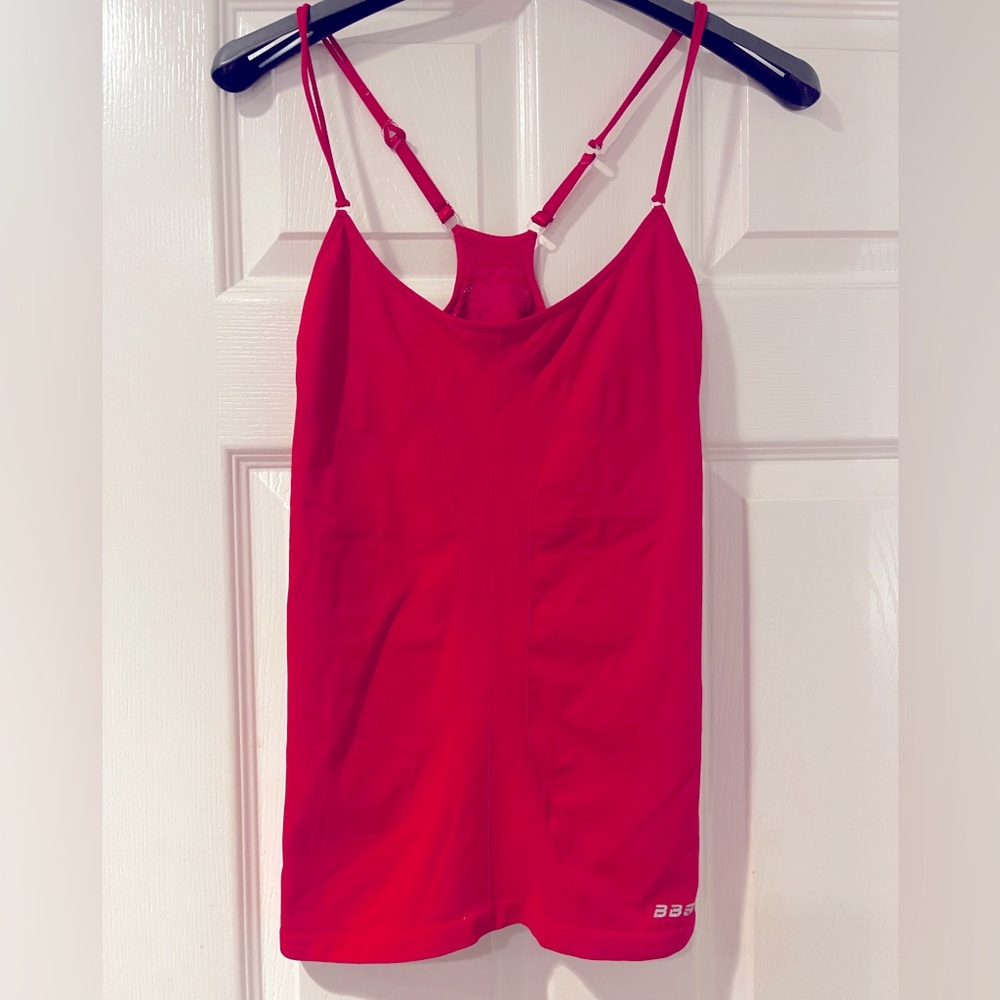 Bebe red fitted tank top.